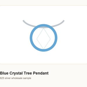 Blue Crystal Tree Pendant