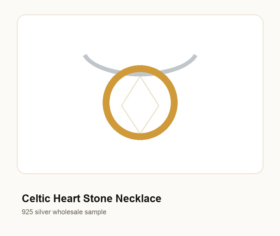 Celtic Heart Stone Necklace