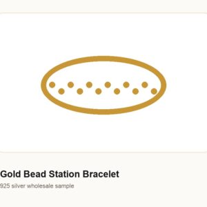 Gold Bead Station Bracelet