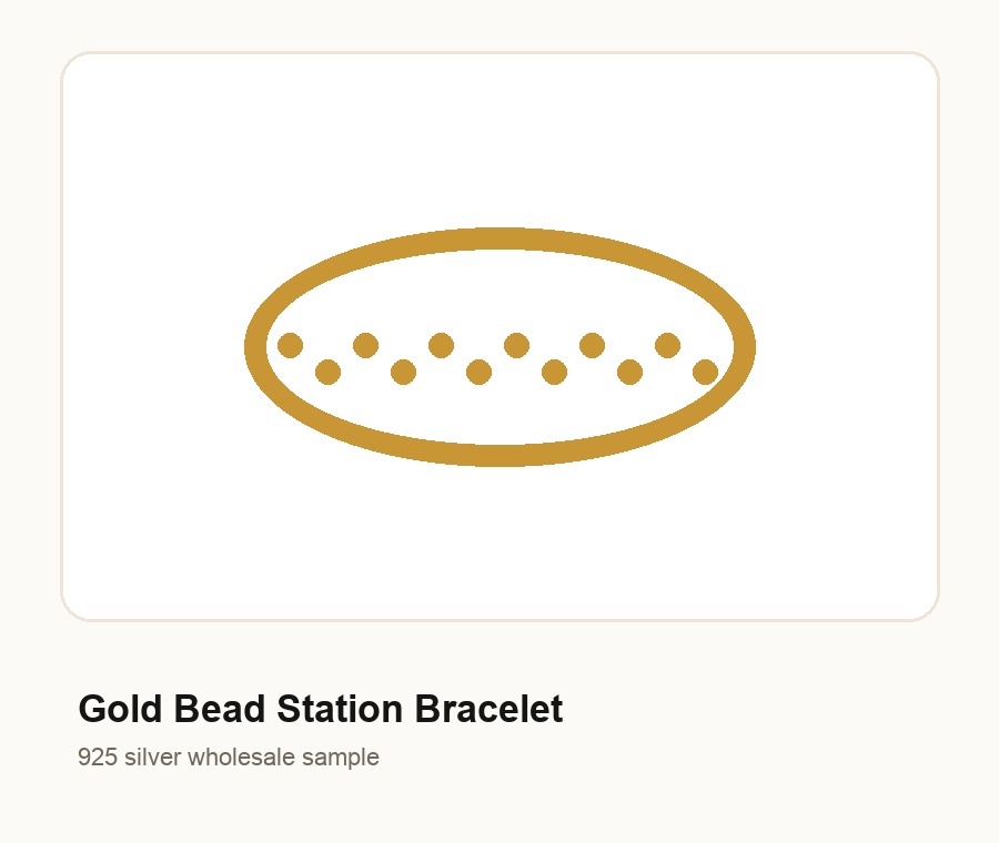 Gold Bead Station Bracelet