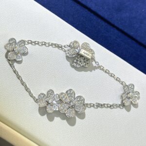 925 Sterling Silver Blossom Flower Bracelet Jewelry Display