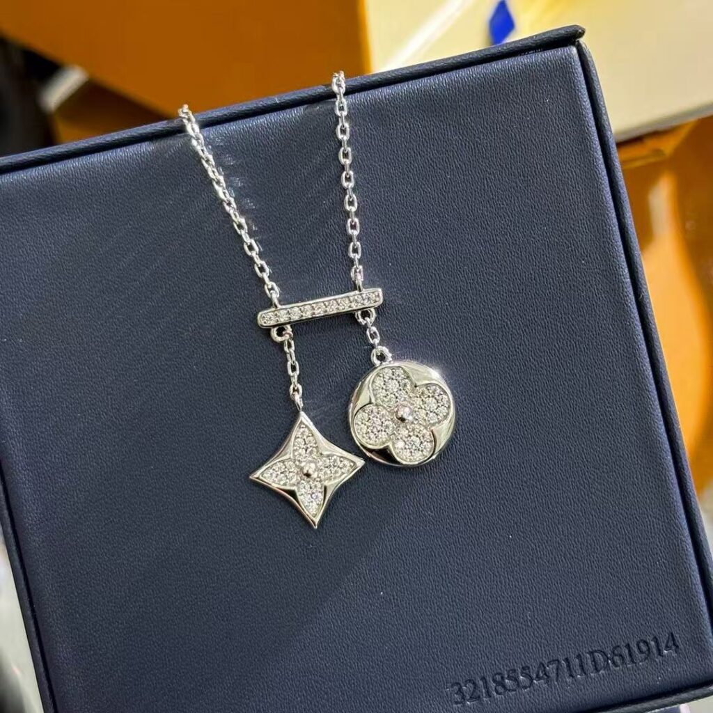 925 Sterling Silver Double Clover Necklace Wholesale
