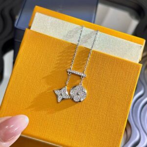 925 Sterling Silver Double Clover Necklace Jewelry View
