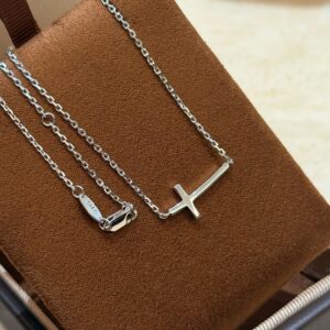 925 Sterling Silver Horizontal Cross Necklace Wholesale