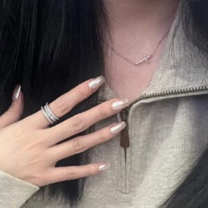 925 Sterling Silver Horizontal Cross Necklace Jewelry View