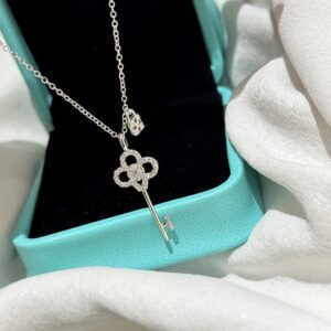 925 Sterling Silver Key Lock Necklace Wholesale