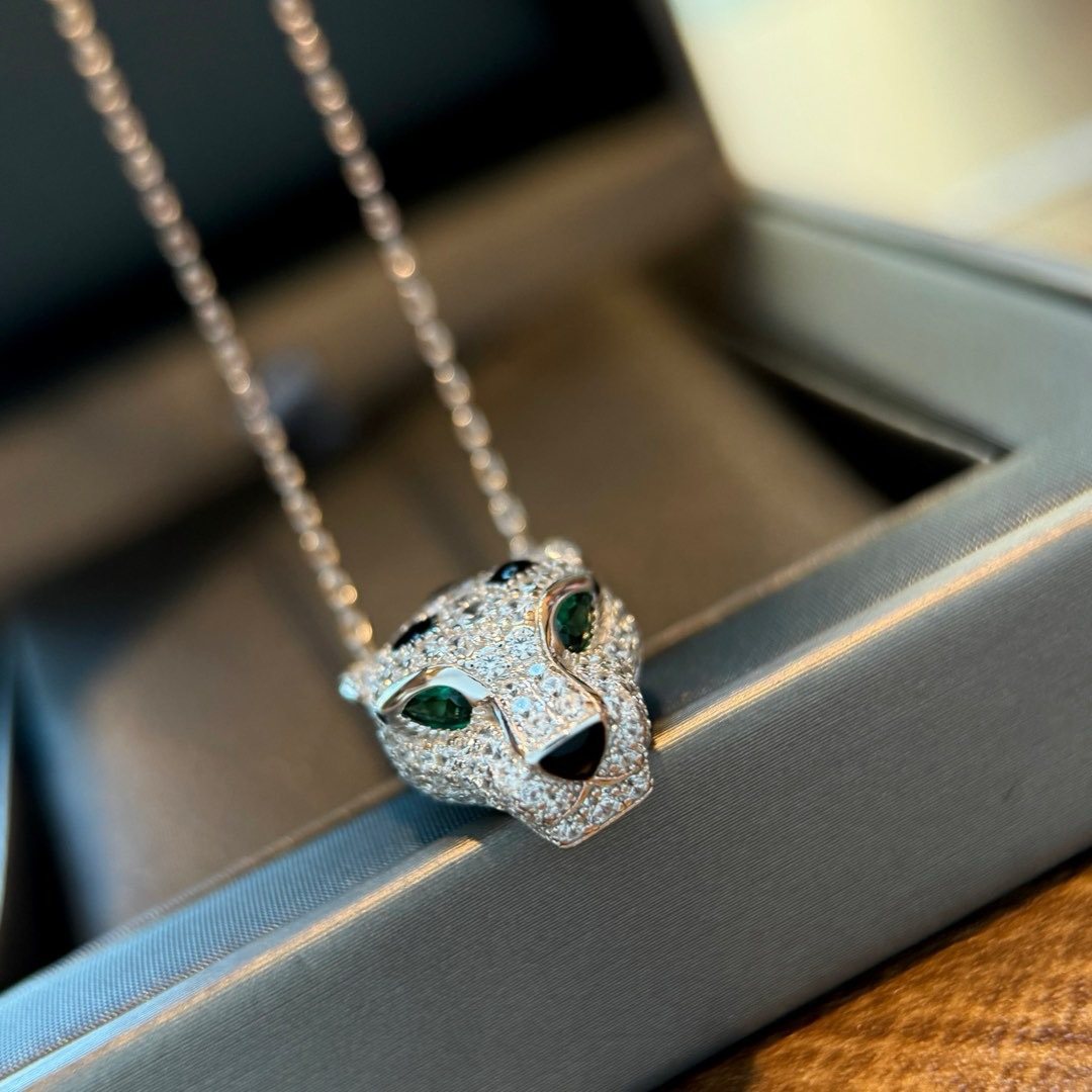 925 Sterling Silver Leopard Necklace