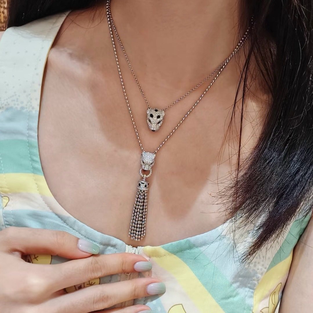 925 Sterling Silver Leopard Necklace