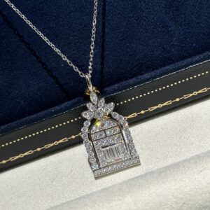 925 Sterling Silver Lucky Door Necklace Close Up