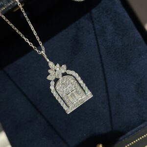 925 Sterling Silver Lucky Door Necklace Jewelry View