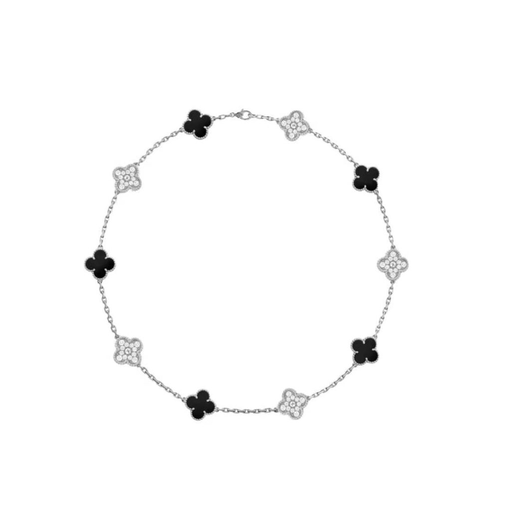 925 Sterling Silver Multi Motif Clover Necklace Wholesale