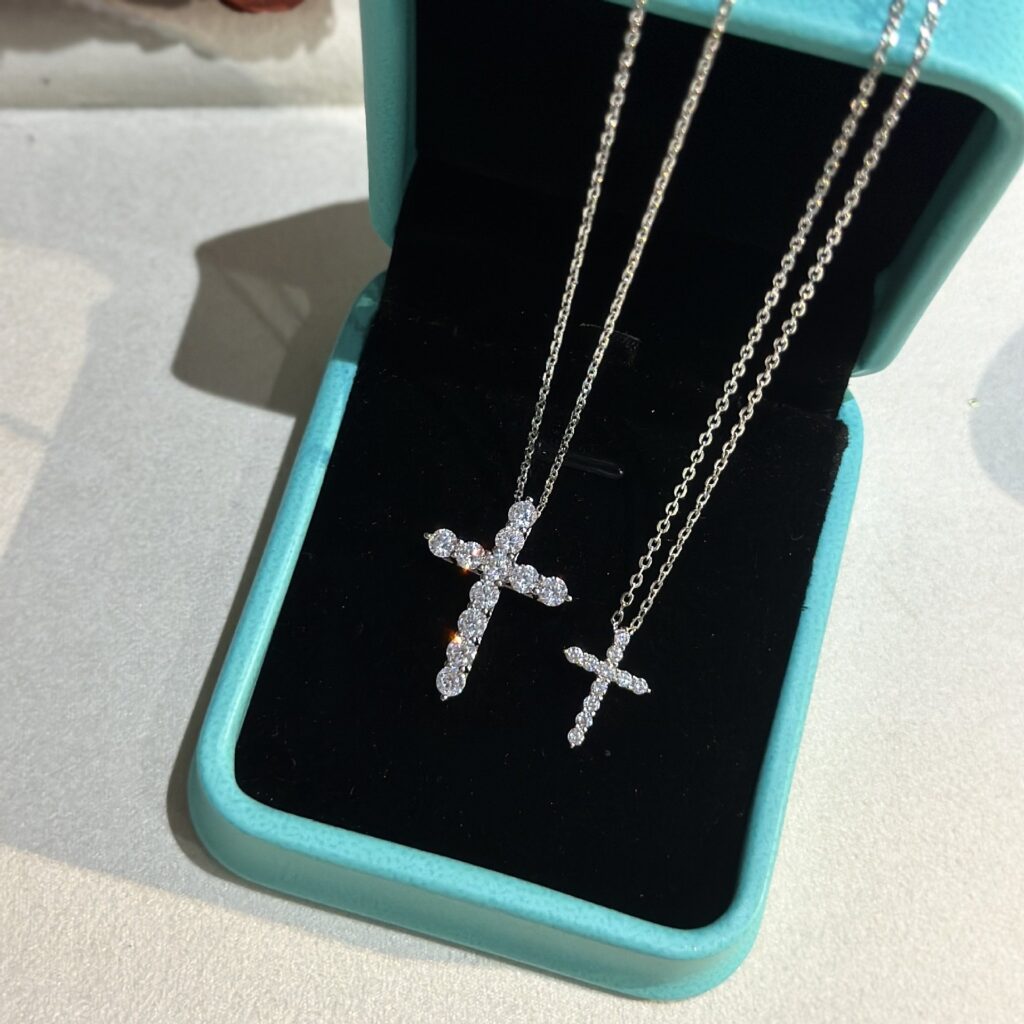 925 Sterling Silver Pave Cross Necklace Wholesale