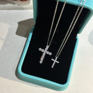 925 Sterling Silver Pave Cross Necklace Wholesale
