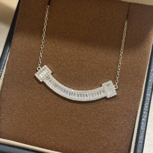 925 Sterling Silver Square Stone Necklace Wholesale