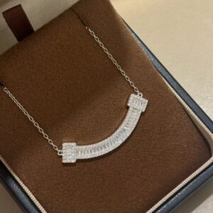 925 Sterling Silver Square Stone Necklace Jewelry Display