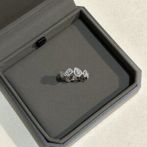 925 Sterling Silver Baguette Teardrop Open Ring Packaging View