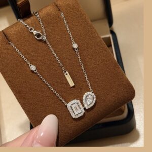 925 Sterling Silver Cross Emerald Stone Necklace Wholesale