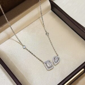 925 Sterling Silver Baguette Teardrop Stone Necklace Packaging View