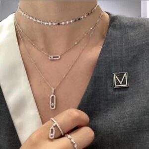 925 Sterling Silver Bead Choker Necklace Detail