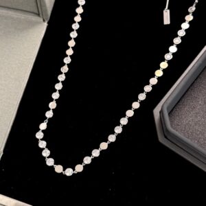 925 Sterling Silver Bead Choker Necklace Close Up