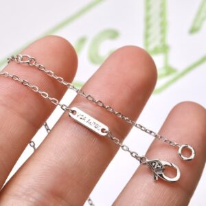 925 Sterling Silver Blue Clover Necklace Lifestyle View