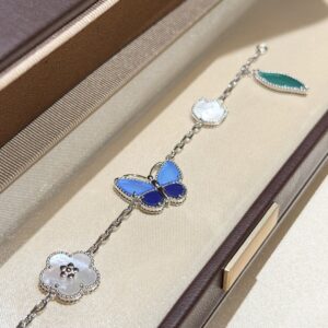 925 Sterling Silver Butterfly Bracelet Detail