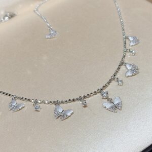 925 Sterling Silver Butterfly Tassel Necklace Packaging View