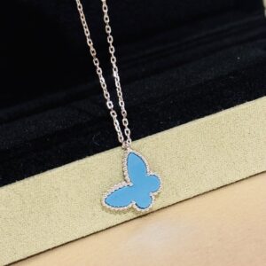 925 Sterling Silver Butterfly Turquoise Stud Earrings Detail