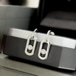 925 Sterling Silver Classic Single Stone Sliding Stud Earrings Lifestyle View