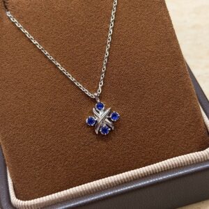 925 Sterling Silver Color Stone Necklace Detail