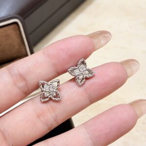 925 Sterling Silver Colorful Clover Stud Earrings Packaging View