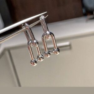925 Sterling Silver Double Hoop Stud Earrings Close Up