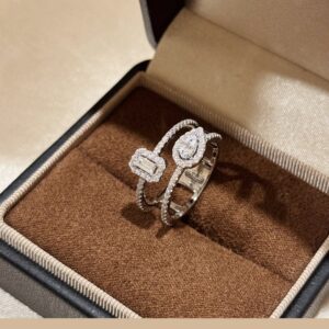 925 Sterling Silver Double Layer Teardrop Stone Ring Packaging View