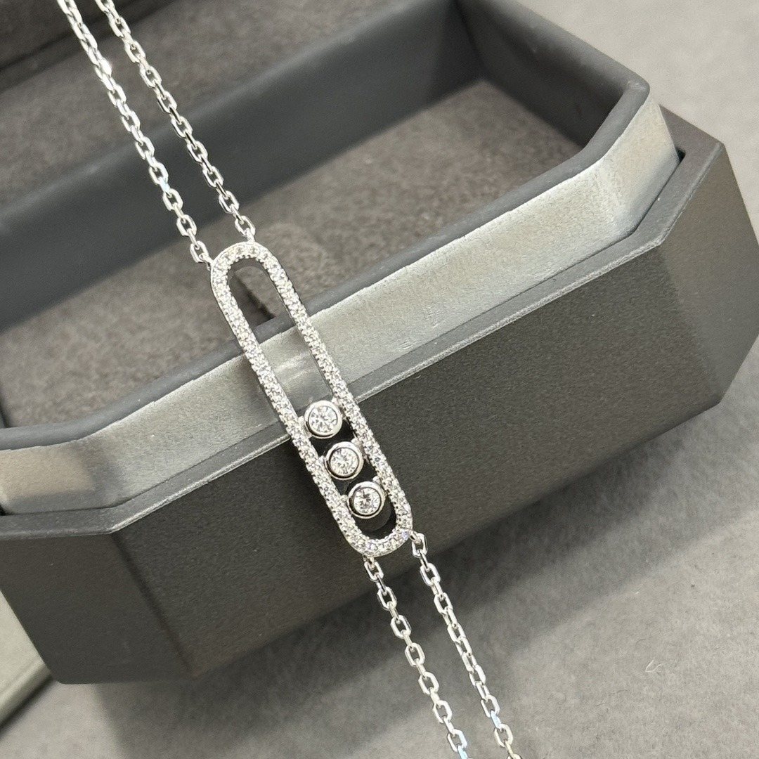 925 Sterling Silver Double Layer Three Stone Sliding Bracelet Wholesale 925 Sterling Silver Double Layer Three Stone Sliding Bracelet Wholesale
