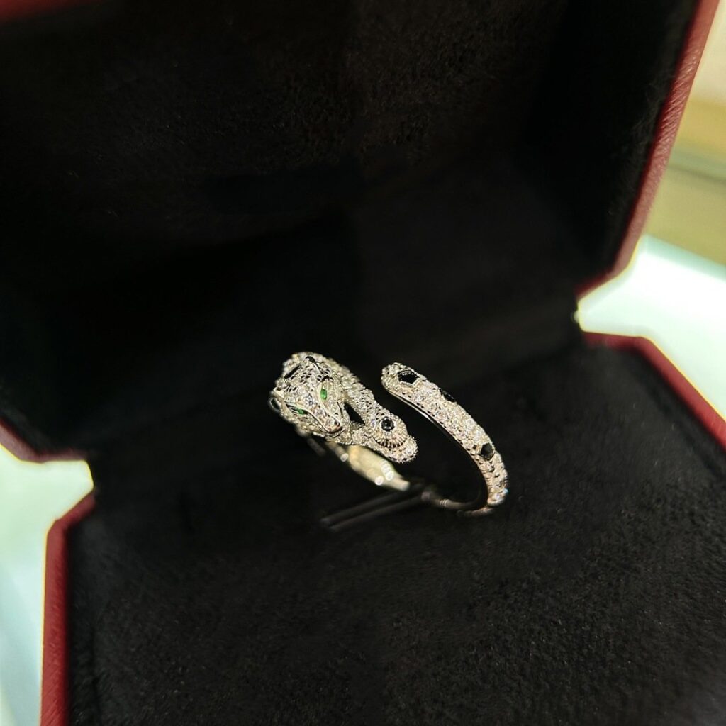 925 Sterling Silver Double Leopard Head Ring Wholesale