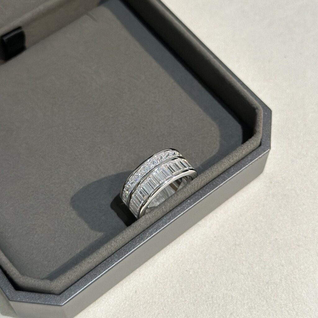 925 Sterling Silver Double Row Cushion Stone Ring Wholesale
