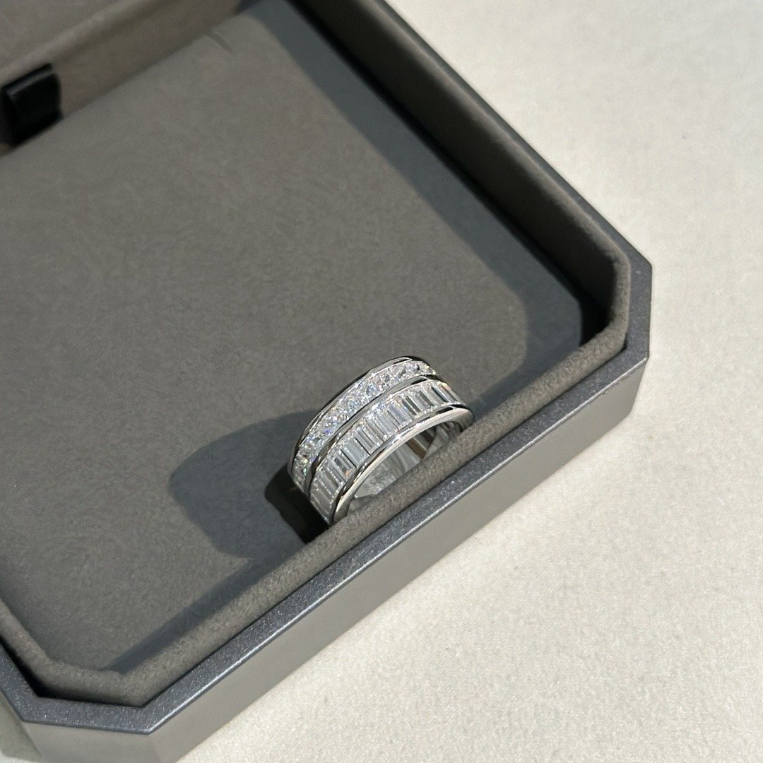 925 Sterling Silver Double Row Cushion Stone Ring Wholesale 925 Sterling Silver Double Row Cushion Stone Ring Wholesale