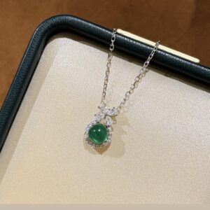 925 Sterling Silver Emerald Butterfly Necklace Packaging View