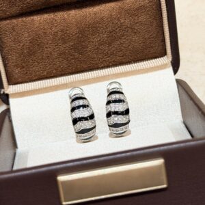 925 Sterling Silver Enamel Color Stone Ear Cuff Detail