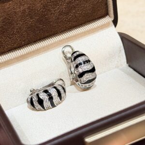 925 Sterling Silver Enamel Color Stone Ear Cuff Jewelry Display