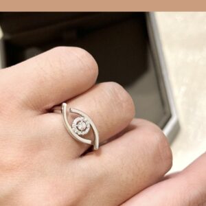 925 Sterling Silver Eye Motif Smooth Ring Wholesale
