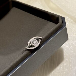 925 Sterling Silver Eye Motif Smooth Ring Jewelry Display