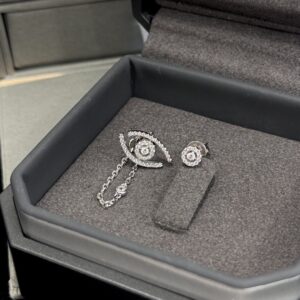 925 Sterling Silver Eye Motif Tassel Stud Earrings Lifestyle View