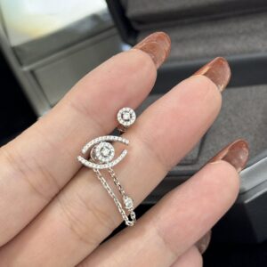 925 Sterling Silver Eye Motif Tassel Stud Earrings Packaging View