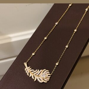 925 Sterling Silver Feather Necklace Lifestyle View