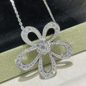 925 Sterling Silver Flower Necklace Wholesale