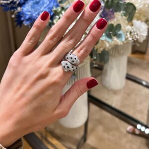925 Sterling Silver Full Body Double Leopard Ring Jewelry Display