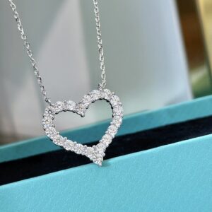 925 Sterling Silver Full Pave Necklace Lifestyle View