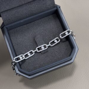 925 Sterling Silver Full Pave Sliding Stone Bracelet Wholesale
