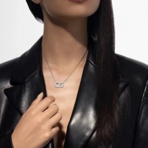 925 Sterling Silver Full Pave Sliding Stone Necklace Packaging View